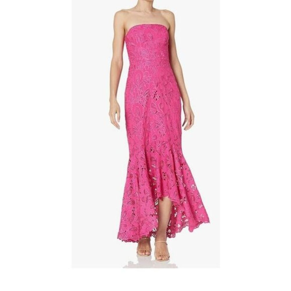 Shoshanna Midnight gila strapless pink gown 4